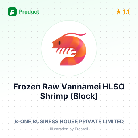 Frozen Raw Vannamei HLSO Shrimp (Block) – summary card, no photo uploaded yet
