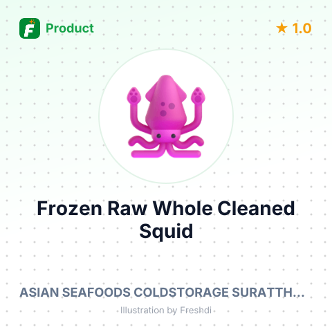 Frozen Raw Whole Cleaned Squid – summary card, no photo uploaded yet