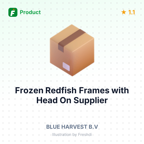 Frozen Redfish Frames with Head On – summary card, no photo uploaded yet