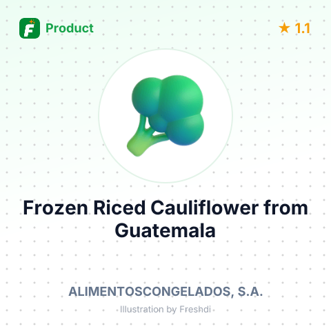 Frozen Riced Cauliflower – summary card, no photo uploaded yet