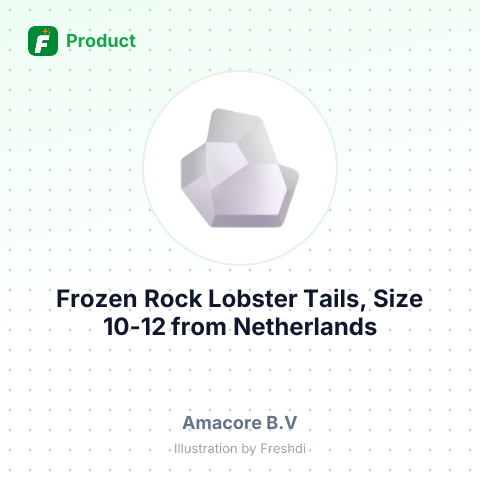 Frozen Rock Lobster Tails, Size 10-12 – summary card, no photo uploaded yet