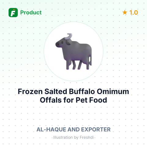 Frozen Salted Buffalo Omimum Offals for Pet Food – summary card, no photo uploaded yet