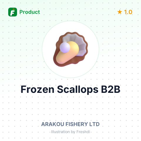 Frozen Scallops in Shell – summary card, no photo uploaded yet