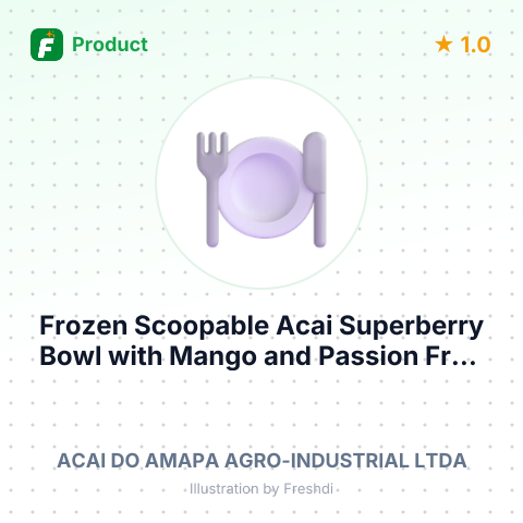 Frozen Scoopable Acai Superberry Bowl with Mango and Passion Fruit – summary card, no photo uploaded yet