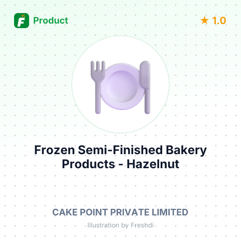 Frozen Semi-Finished Bakery Products - Hazelnut Tray Piece Cake – summary card, no photo uploaded yet