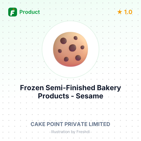 Frozen Semi-Finished Bakery Products - Sesame Coconut Cookies – product summary card, no photo uploaded yet