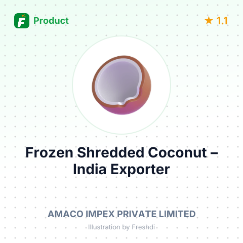 Frozen Shredded Coconut – summary card, no photo uploaded yet