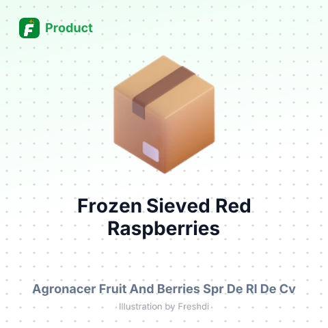 Frozen Sieved Red Raspberries – summary card, no photo uploaded yet