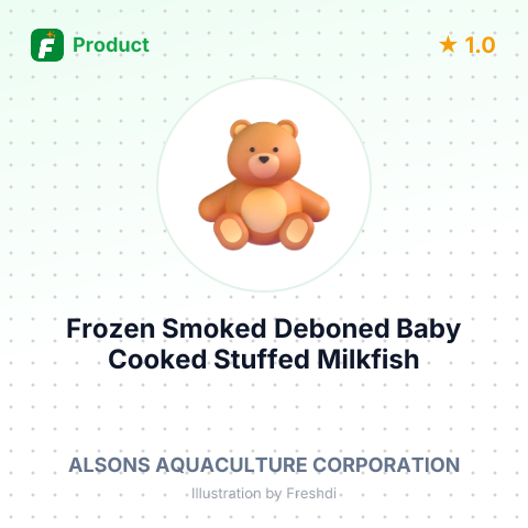 Frozen Smoked Deboned Baby Cooked Stuffed Milkfish – summary card, no photo uploaded yet
