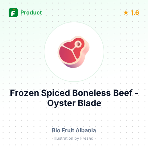 Frozen Spiced Boneless Beef - Oyster Blade – summary card, no photo uploaded yet