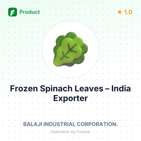 Frozen Spinach Leaves – summary card, no photo uploaded yet