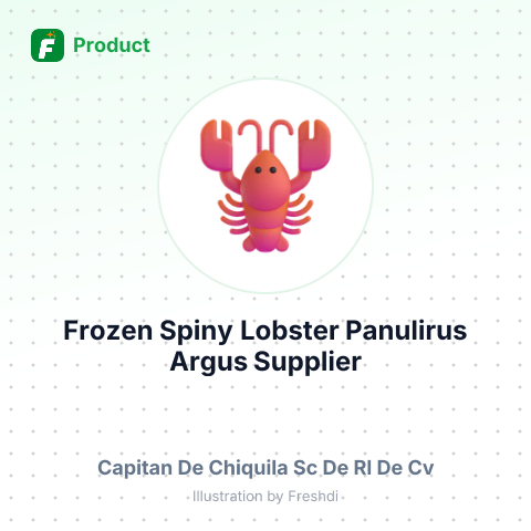 Frozen Spiny Lobster Panulirus Argus – summary card, no photo uploaded yet