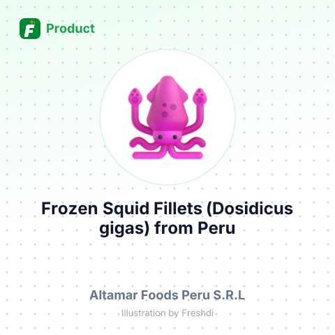 Frozen Squid Fillets (Dosidicus gigas) – summary card, no photo uploaded yet