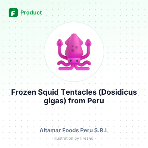 Frozen Squid Tentacles (Dosidicus gigas) – summary card, no photo uploaded yet
