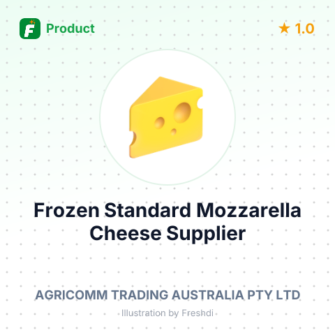 Frozen Standard Mozzarella Cheese – product summary card, no photo uploaded yet
