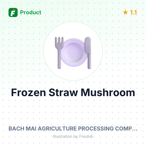 Frozen Straw Mushroom – summary card, no photo uploaded yet
