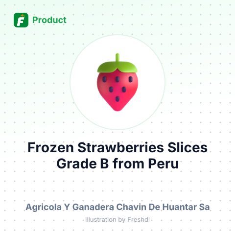 Frozen Strawberries Slices Grade B – summary card, no photo uploaded yet
