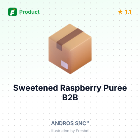 Frozen Sweetened Raspberry Puree – summary card, no photo uploaded yet