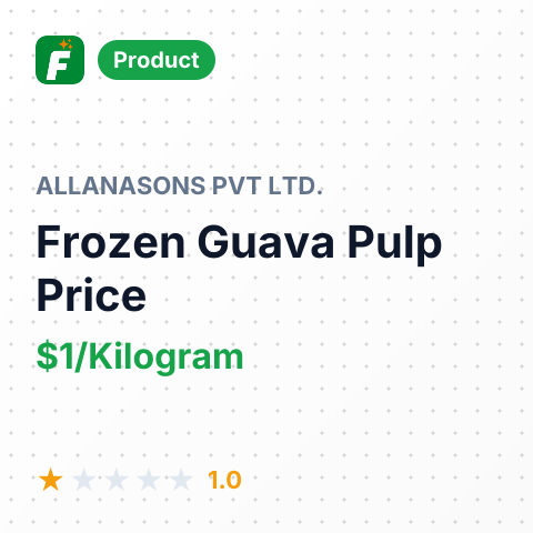 Frozen Sweetened White Guava Pulp – summary card, no photo uploaded yet