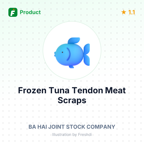 Frozen Tuna Tendon Meat Scraps – summary card, no photo uploaded yet