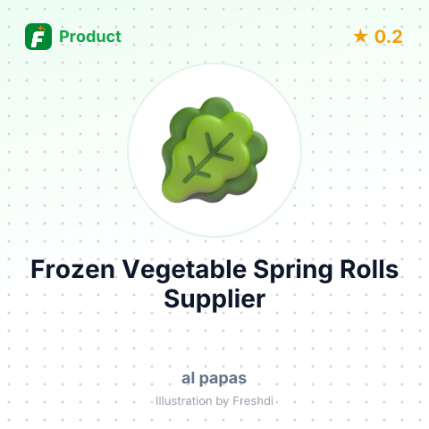 Frozen Vegetable Spring Rolls – summary card, no photo uploaded yet