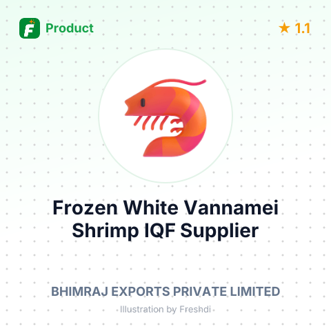 Frozen White Vannamei Shrimp IQF (Raw) – summary card, no photo uploaded yet