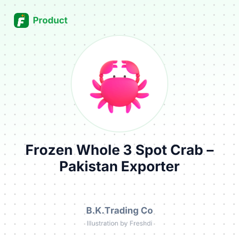 Frozen Whole 3 Spot Crab – summary card, no photo uploaded yet