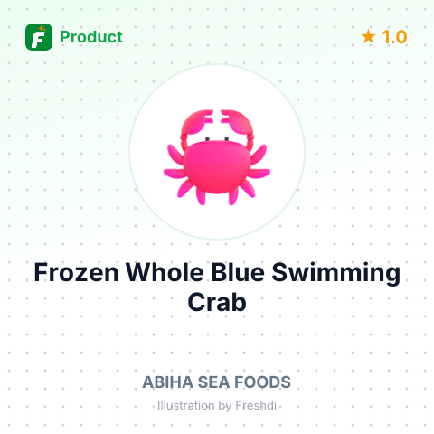 Frozen Whole Blue Swimming Crab – summary card, no photo uploaded yet