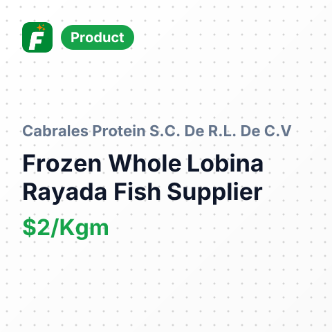 Frozen Whole Lobina Rayada Fish – summary card, no photo uploaded yet