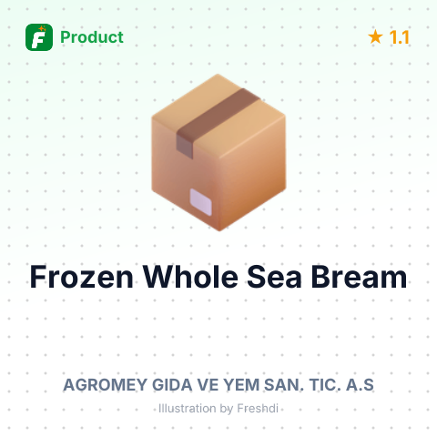 Frozen Whole Sea Bream – summary card, no photo uploaded yet