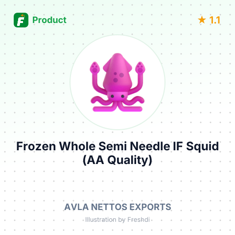 Frozen Whole Semi Needle IF Squid (AA Quality) – summary card, no photo uploaded yet