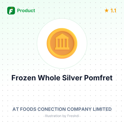 Frozen Whole Silver Pomfret – summary card, no photo uploaded yet