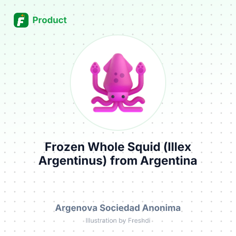 Frozen Whole Squid (Illex Argentinus) – summary card, no photo uploaded yet