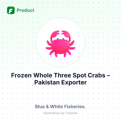 Frozen Whole Three Spot Crabs – summary card, no photo uploaded yet