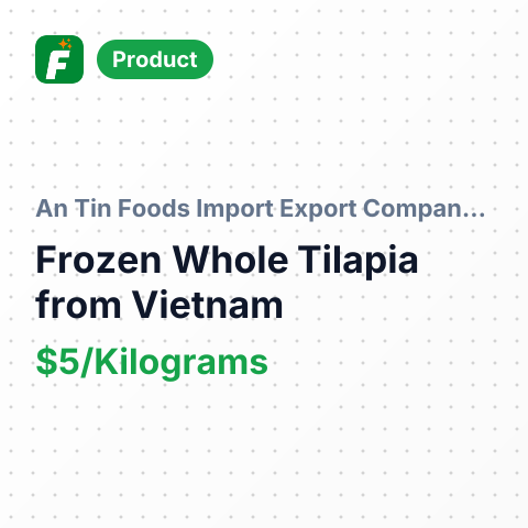 Frozen Whole Tilapia – summary card, no photo uploaded yet
