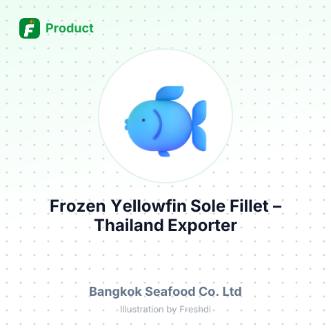 Frozen Yellowfin Sole Fillet – summary card, no photo uploaded yet