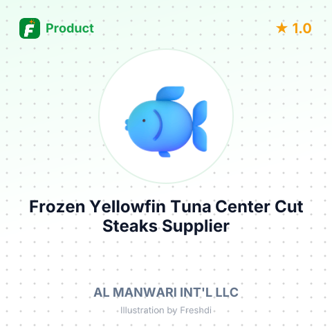 Frozen Yellowfin Tuna Center Cut Steaks – summary card, no photo uploaded yet
