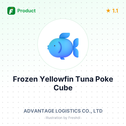 Frozen Yellowfin Tuna Poke Cube – product summary card, no photo uploaded yet