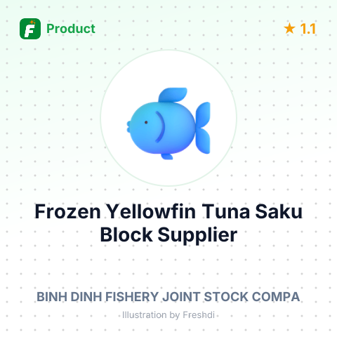 Frozen Yellowfin Tuna Saku Block – summary card, no photo uploaded yet