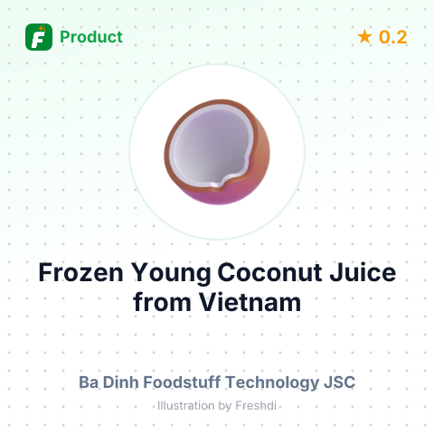 Frozen Young Coconut Juice – summary card, no photo uploaded yet
