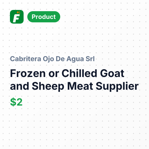 Frozen or Chilled Goat and Sheep Meat – summary card, no photo uploaded yet
