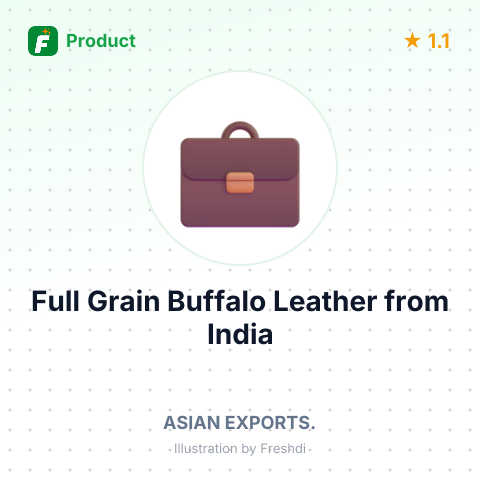 Full Grain Buffalo Leather – summary card, no photo uploaded yet