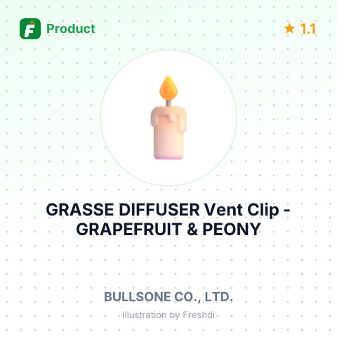 GRASSE DIFFUSER Vent Clip - GRAPEFRUIT & PEONY – summary card, no photo uploaded yet