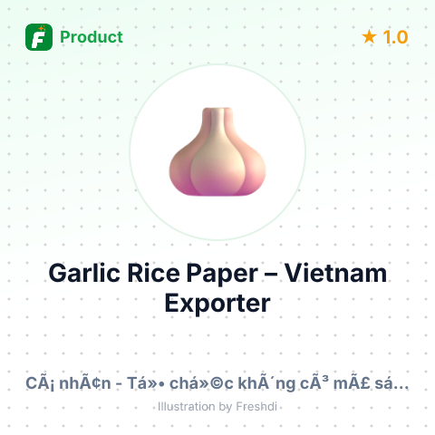Garlic Rice Paper – summary card, no photo uploaded yet