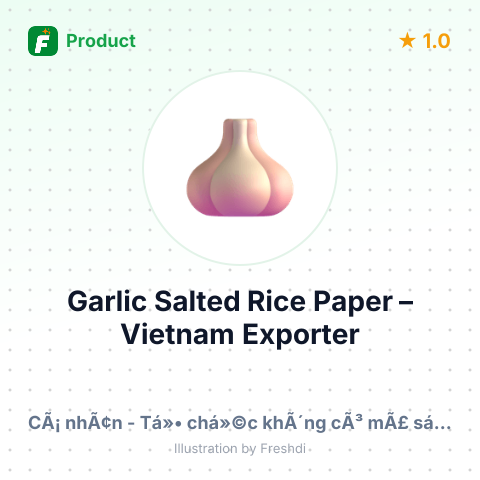 Garlic Salted Rice Paper – summary card, no photo uploaded yet