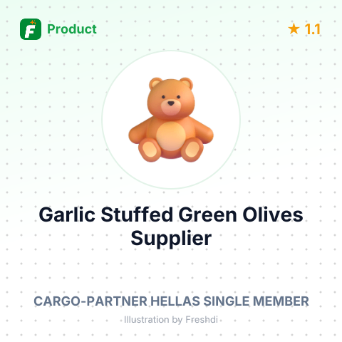 Garlic Stuffed Green Olives – product summary card, no photo uploaded yet