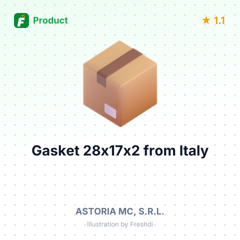 Gasket 28x17x2 – summary card, no photo uploaded yet