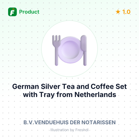 German Silver Tea and Coffee Set with Tray – summary card, no photo uploaded yet