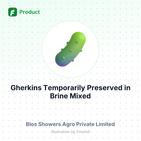 Gherkins Temporarily Preserved in Brine Mixed with Acetic Acid – summary card, no photo uploaded yet