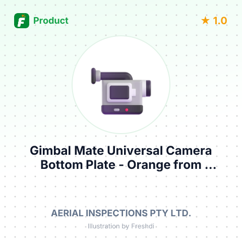 Gimbal Mate Universal Camera Bottom Plate - Orange – summary card, no photo uploaded yet